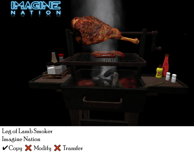 Second Life Marketplace Leg of Lamb Smoker